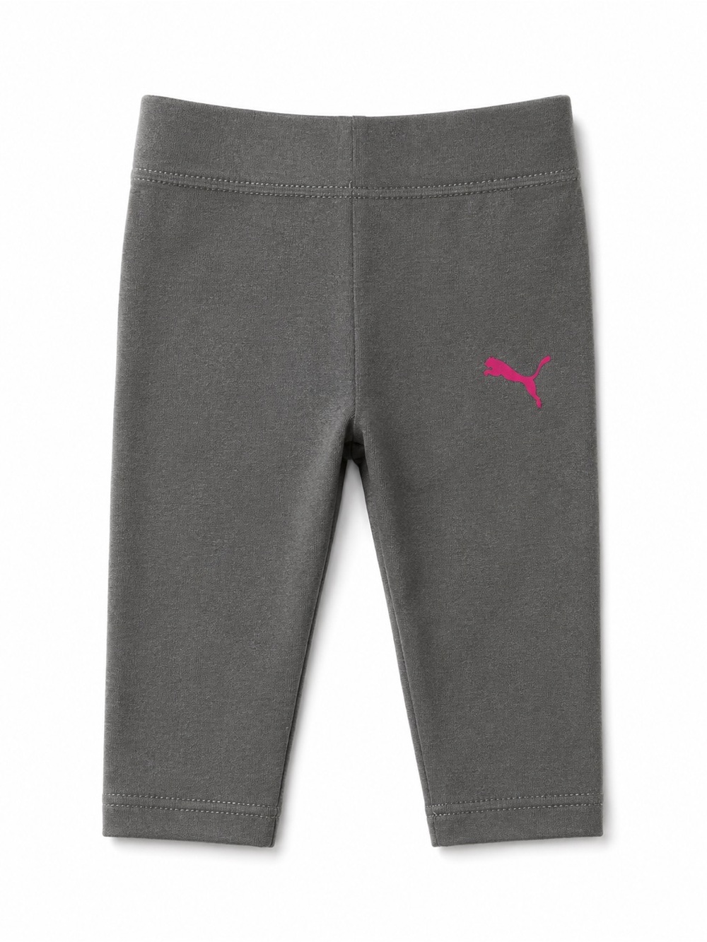 Puma Gray Leggings with Pink Puma Logo